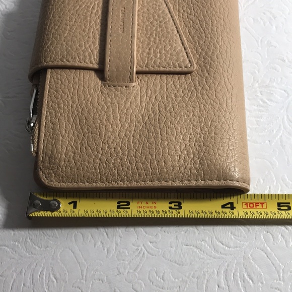 AllSaints Brand Ray Wallet Caramel Beige Clutch - Picture 9 of 10